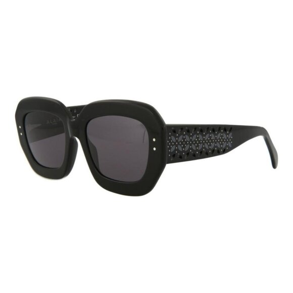 Alaia Womens Square/Rectangle Black Black Grey Fashion Designer Eyewear - Picture 1 of 4